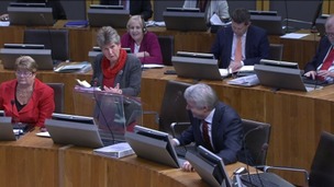 Finance Minister Jane Hutt in the Senedd